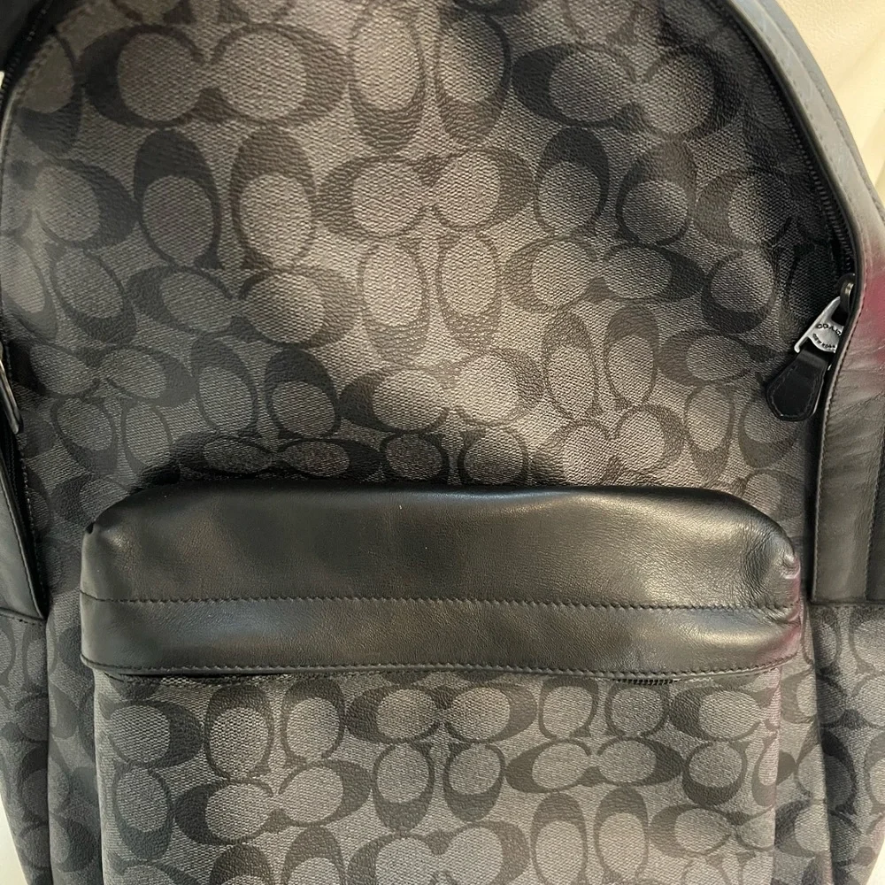 Coach leather Backpack In Signature Canvas - Picture 10 of 12